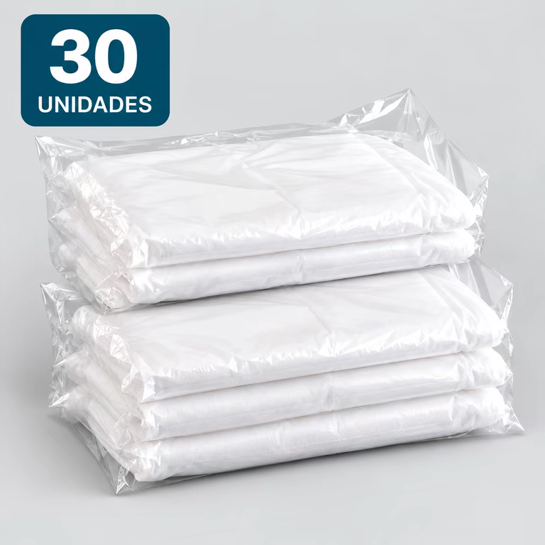 Pacote com 30 aventais descartáveis TNT