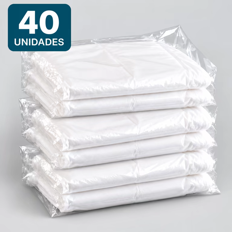 Pacote com 40 aventais descartáveis TNT