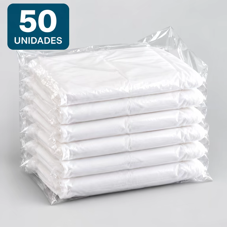 Pacote com 50 aventais descartáveis TNT